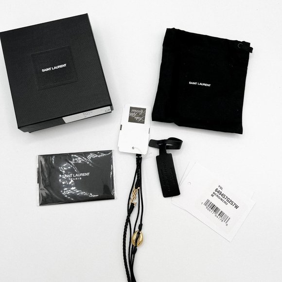 YSL Saint Laurent Goldtone & Leather Multi-Strap Bracelet - Picture 2 of 7